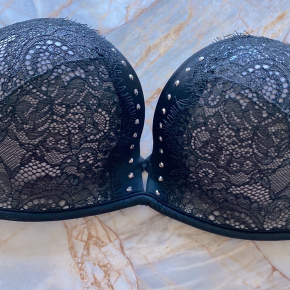 Rare BOMBSHELL Add-2-Cups Strapless Push-Up Bra Shimmer Studded Shine 32B - Picture 5 of 5
